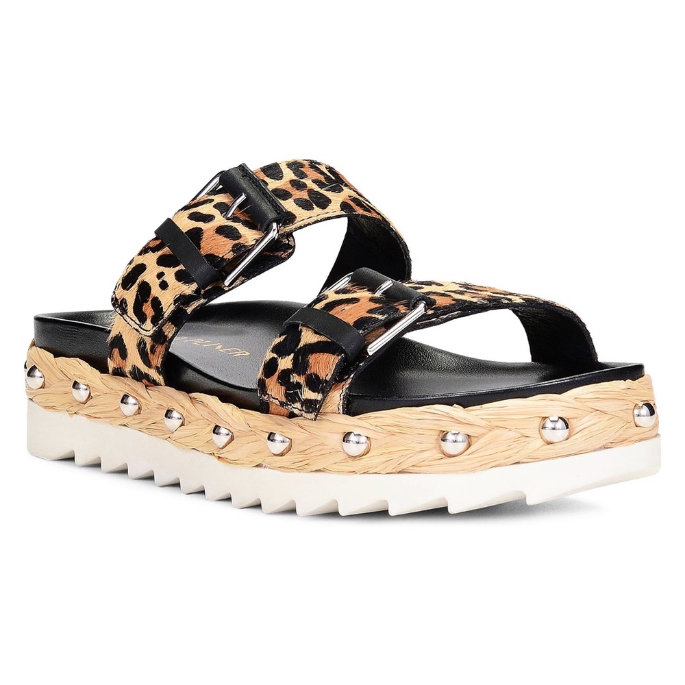 🆕{Donald J. Pliner} Larabee Calf-Hair Studded Sandals